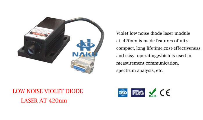 420nm Low Noise Violet Blue Laser 1~120mW